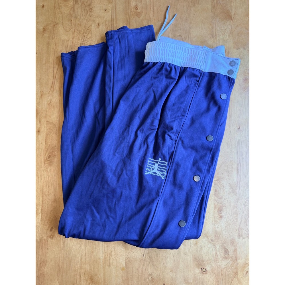 Jordan Mens XL Dri-FIT Breakaway Snap Track Pants Navy Blue 23 Jumpman Logo 490
